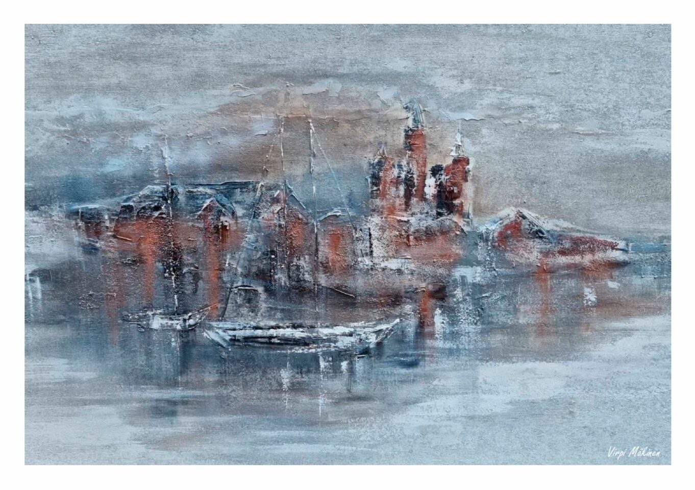 keltainen keinutuoli katajanokka juliste a3