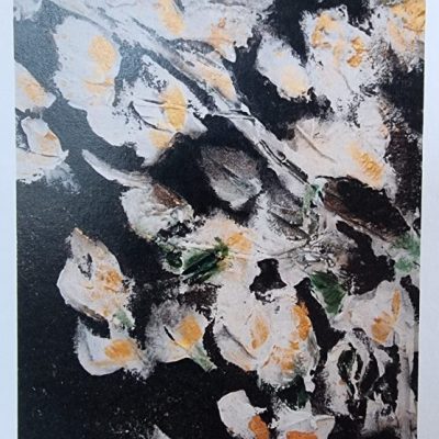 Keltainen keinutuoli Kukkatuuli postikortti