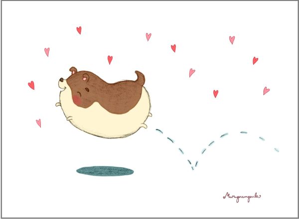 Murupumpula, Happy dog-Onnenkoira postikortti