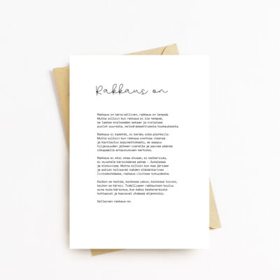 Miniposteri, Rakkaus on