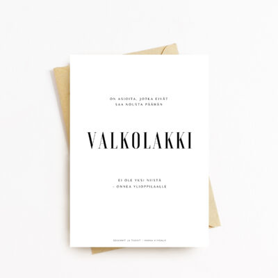 Miniposteri, Valkolakki