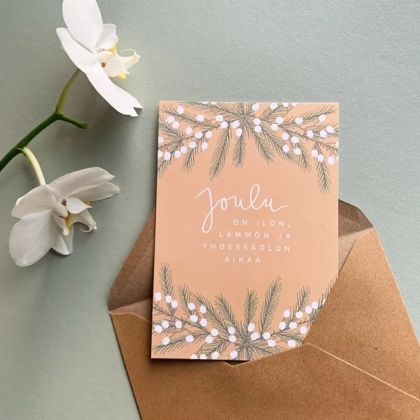 JOULU ON -joulukortti