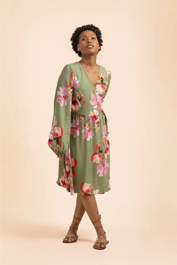 WRAP Mini Dress, Cherry Blossom - Image 2