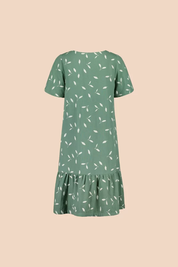 FRILL Button Dress, Sage Wind - Image 5