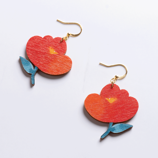 LITTLE RED FLOWER korvakorut