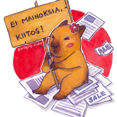 Kapybara EI MAINOKSIA, KIITOS vinyylitarra